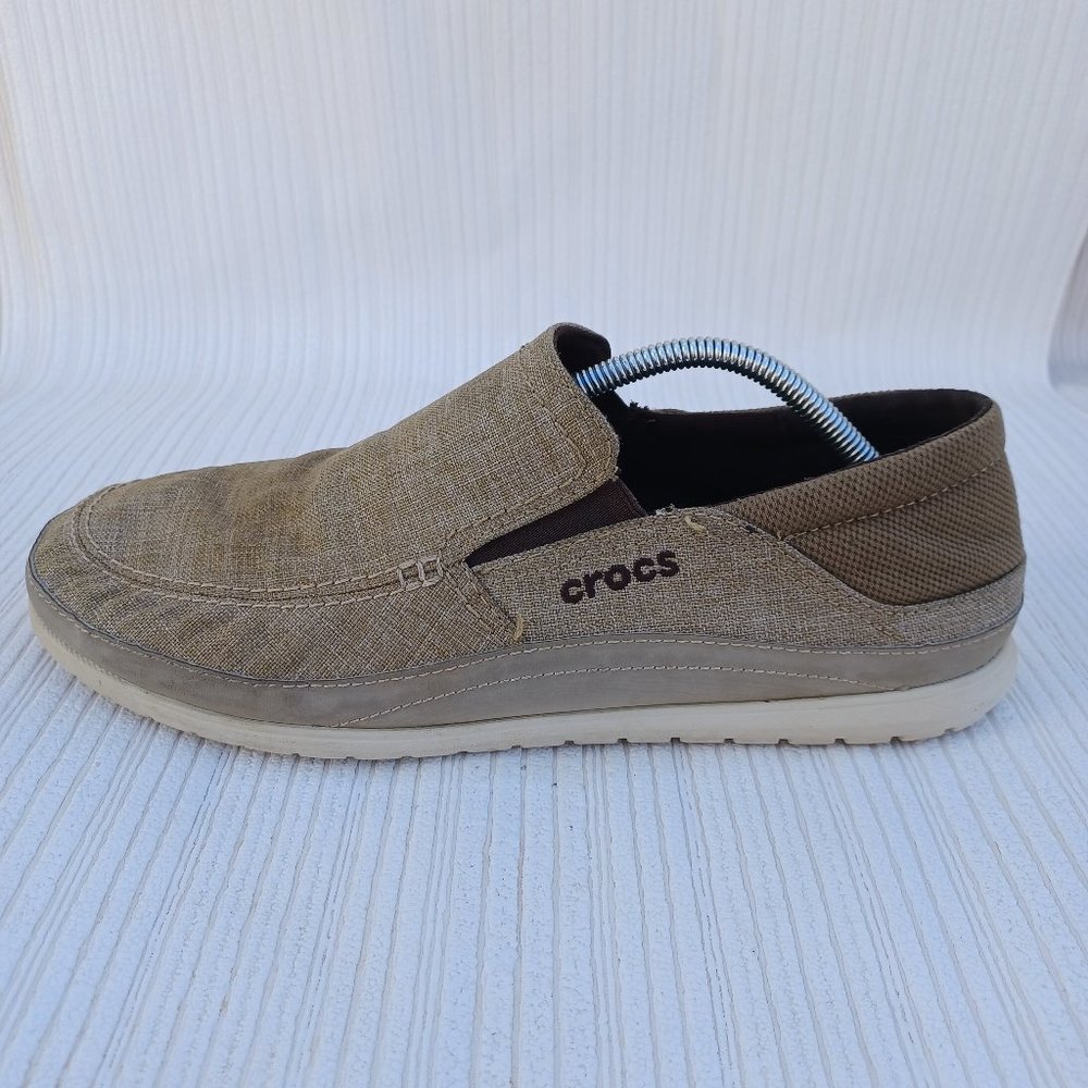 Crocs Santa Cruz Shoes Mens 12 Khaki Tan